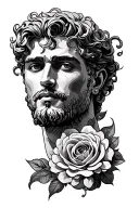 Adonis in cursive tattoo tattoo design idea