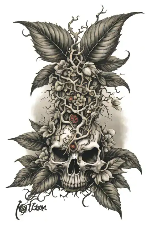 poison tree tattoo design idea
