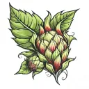 heart artichoke stone  tattoo design idea