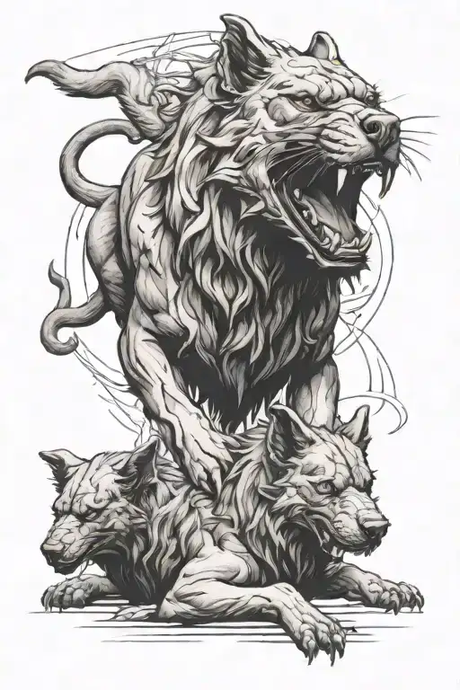 Cerberus tattoo design idea