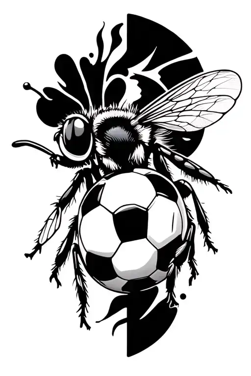 bee's, racing, soccer and 6 tattoo design idea
