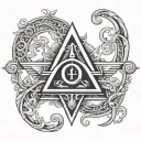 Alpha Omega tattoo design idea