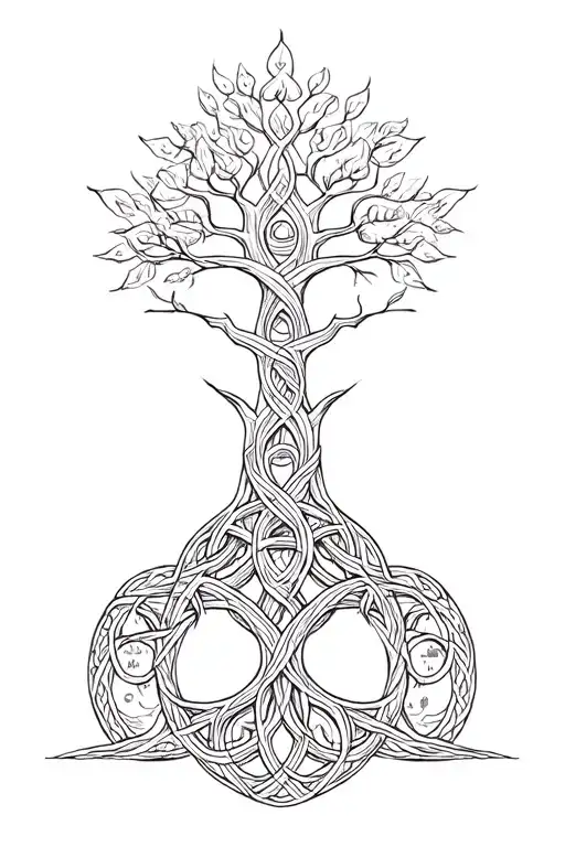 Celtic tree of life tattoo design idea