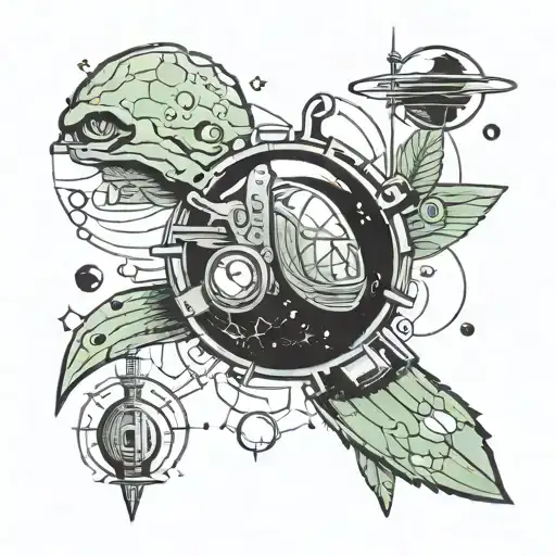 1950s science fiction tattoo design idea