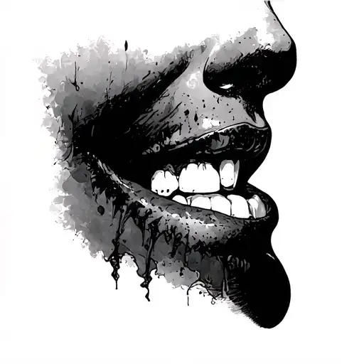 Throat tattoo design idea