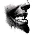 Throat tattoo design idea