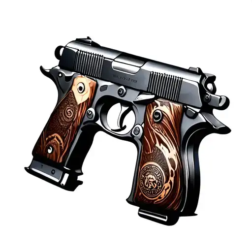 1911 Pistol tattoo design idea