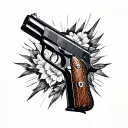 1911 Pistol tattoo design idea