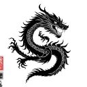 japanese dragon emerging tattoo design idea