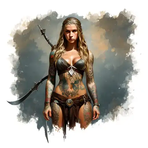 Lagertha Full Nude, Big Boobs, Big Ass, Posing, Tattoos Tattoo tattoo design idea