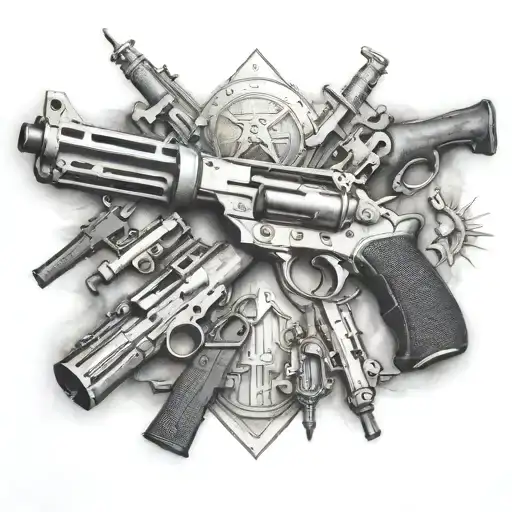 arsenal weapons  tattoo design idea