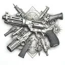 arsenal weapons  tattoo design idea