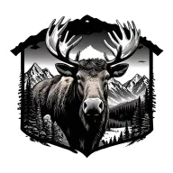 moose in Teton mountain range forming the shape tattoo design idea