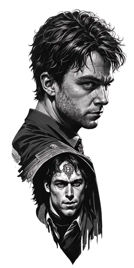 "Brock" harry potter lord of the rings nat20 police fire tattoo design idea