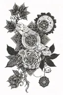 bad omens songs inspired tattoo design idea