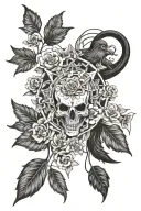 bad omens songs inspired tattoo design idea