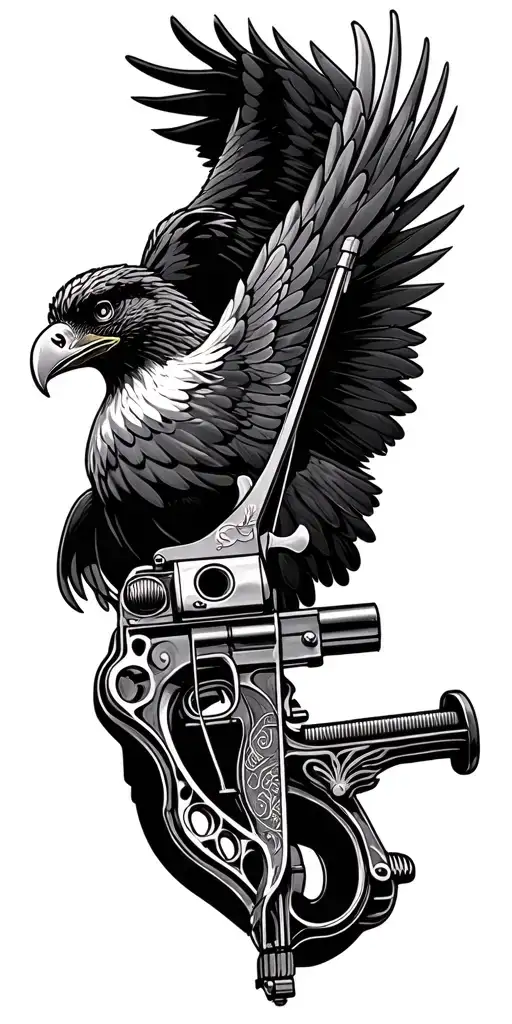 Johnny cash eagle Purple Heart Ford Willys Crossbow tattoo design idea