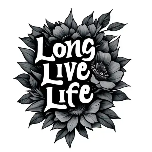 Long live life tattoo design idea