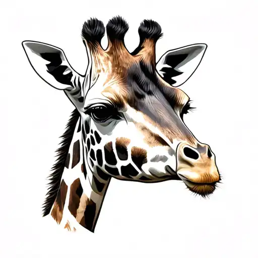 giraffe tattoo design idea