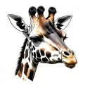 giraffe tattoo design idea