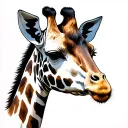 giraffe tattoo design idea