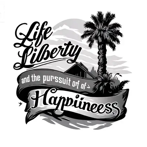ghetto Life, liberty, and the pursuit of happiness in old California English font tattoo tattoo design idea