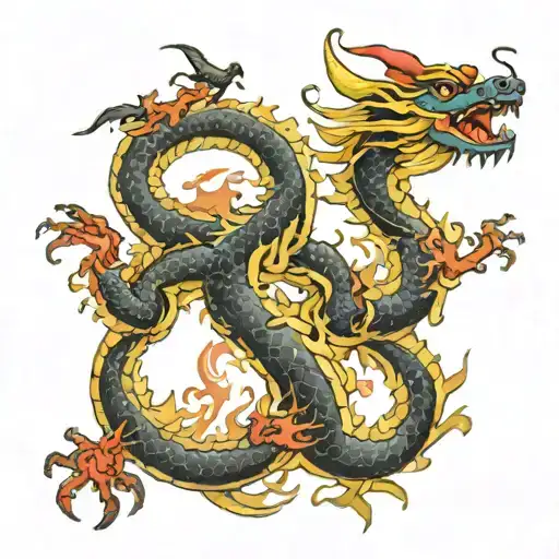 Vietnamese dragon made tattoo design idea