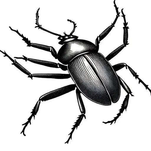 Egyptian beetle tattoo design idea