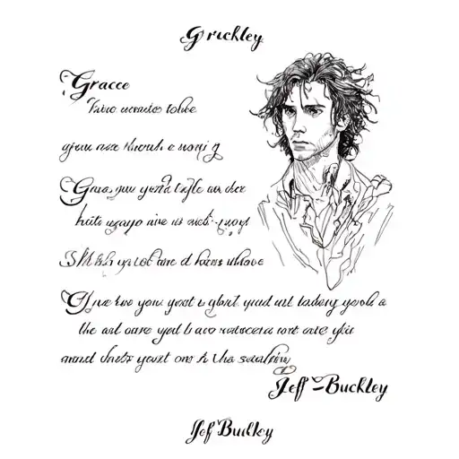 Jeff Buckley grace lyrics incorporated tattoo design idea