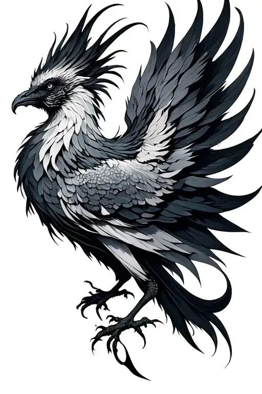 Kintsugi Phoenix tattoo design idea