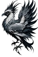 Kintsugi Phoenix tattoo design idea