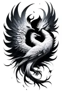 Kintsugi Phoenix tattoo design idea