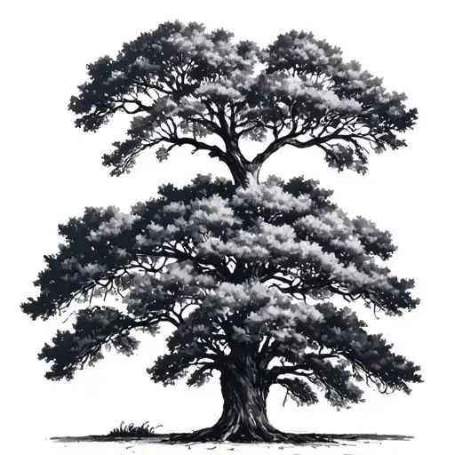 Live Oak Tree tattoo design idea