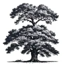 Live Oak Tree tattoo design idea