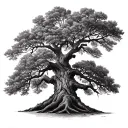 Live Oak Tree tattoo design idea