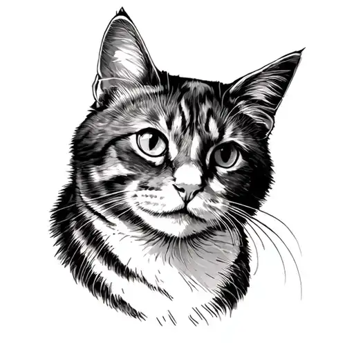 Larry the cat meme tattoo design idea