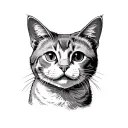 Larry the cat meme tattoo design idea