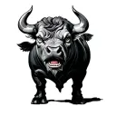 raging bull tattoo design idea