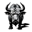 raging bull tattoo design idea