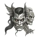 BPD two face tattoo design idea