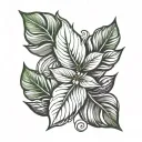 laurel leaves tattoo design idea