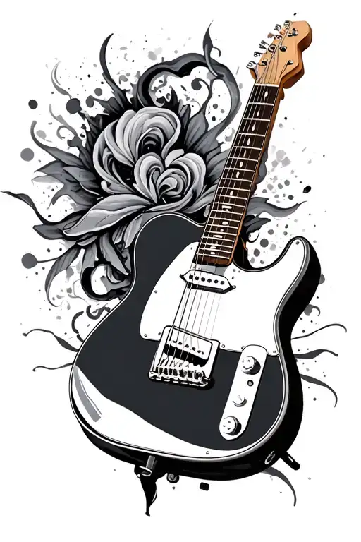 telecaster guitar tattoo design idea