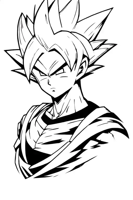 goku master ultra instinct tattoo design idea