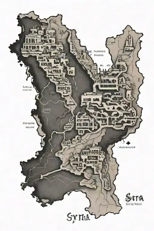 Placement: Upper bicep extending to the shoulder  Elements:  Maps:  Syria: Stylized map outline, perhaps incorporating i tattoo design idea