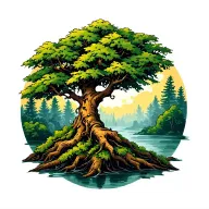 two trees growing together tattoo design idea