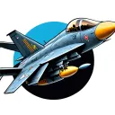 avion f14 jet flying tattoo design idea