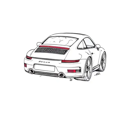 porsche 911 tattoo design idea