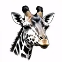 Giraffe tattoo design idea