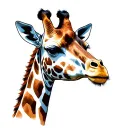 Giraffe tattoo design idea