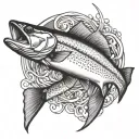 Steelhead tattoo design idea